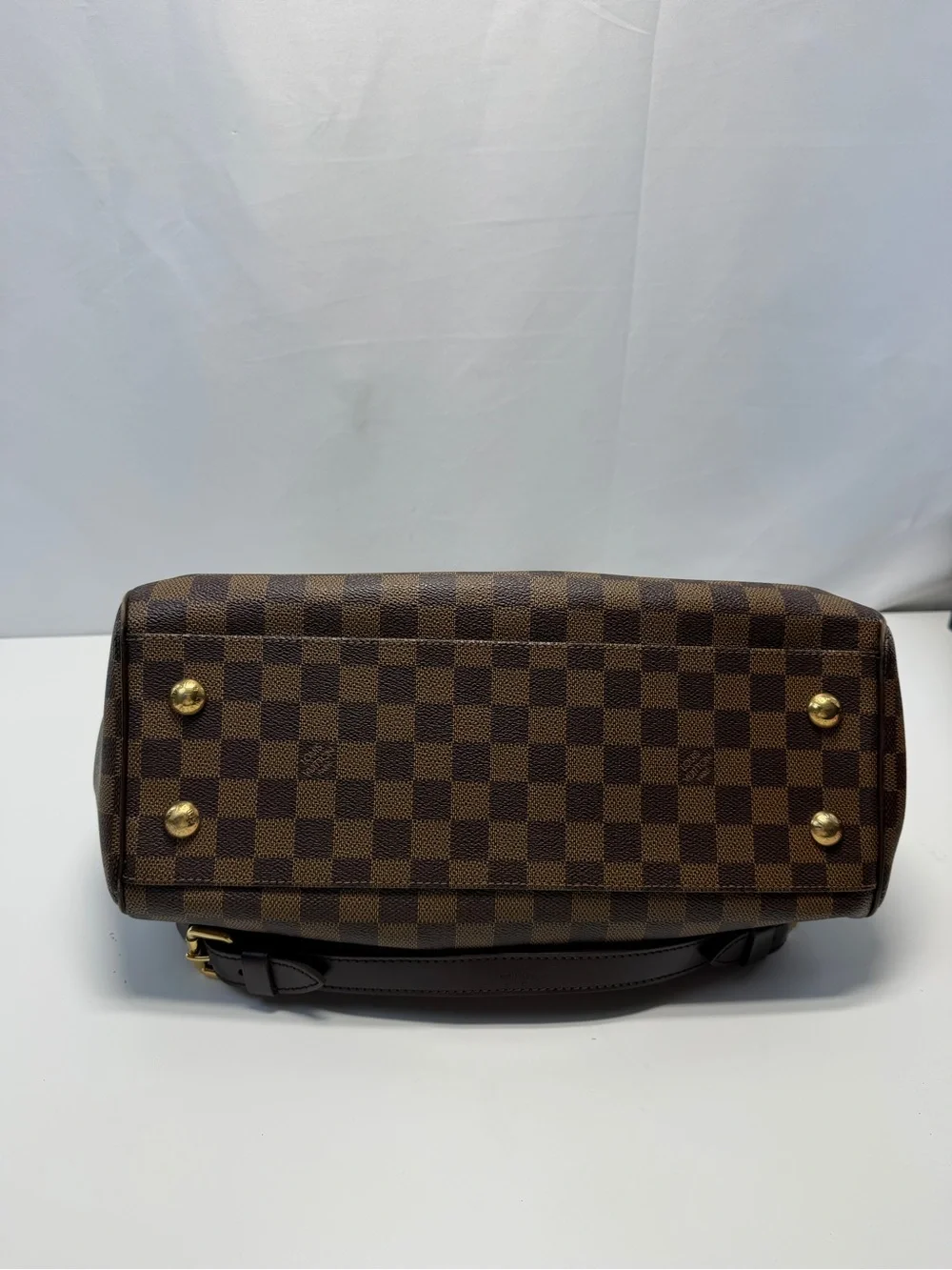 Louis Vuitton trevi  cloth Satchel with Gold Hardware